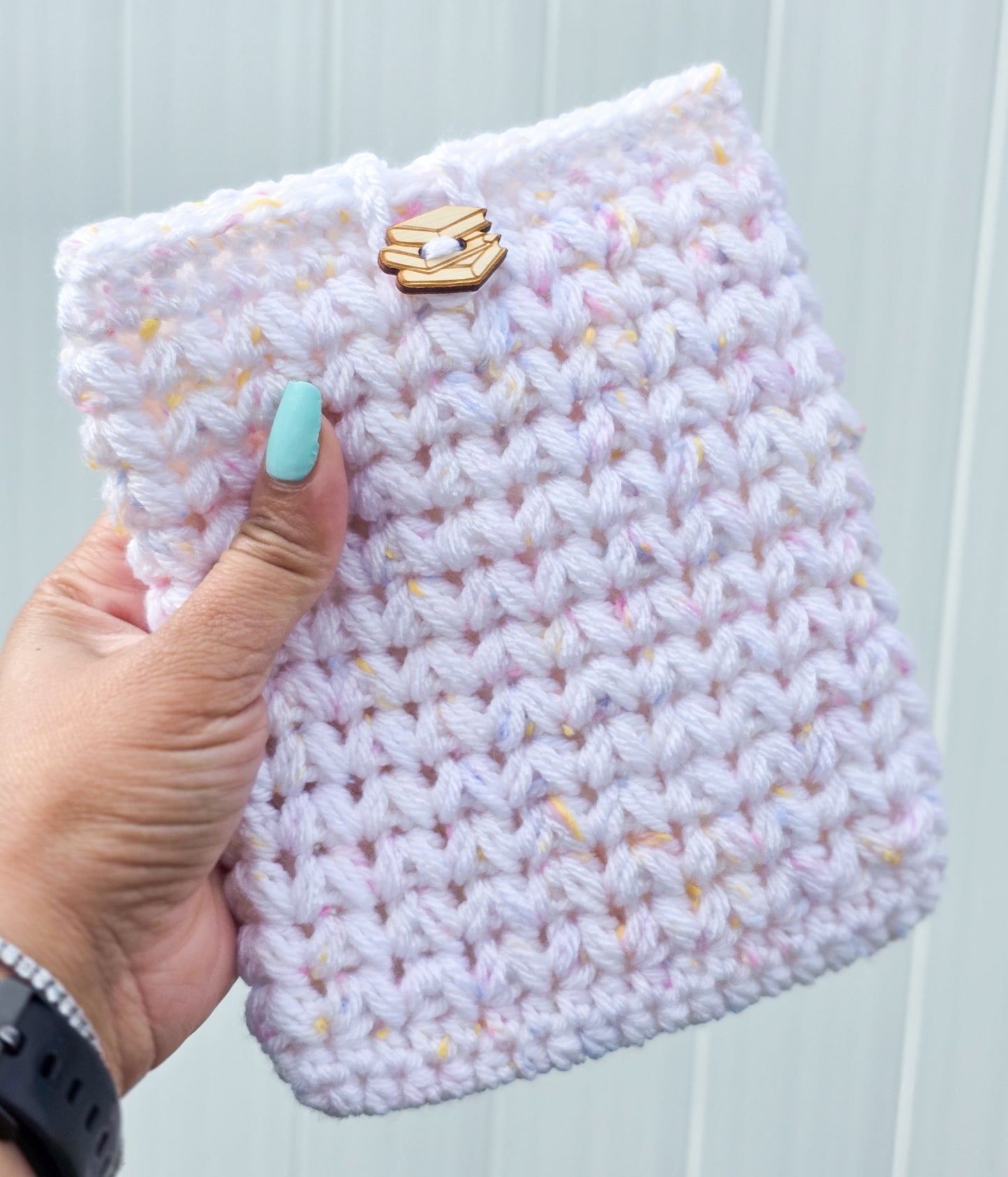 Crochet Kindle Cover/Sleeve - Pastel Tweed