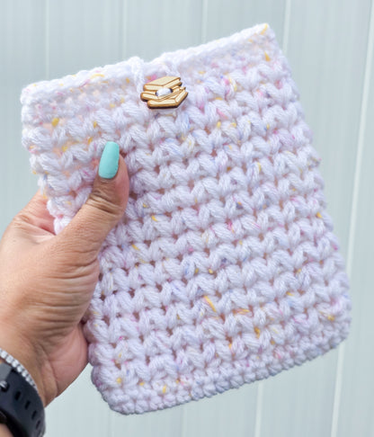 Crochet Kindle Cover/Sleeve - Pastel Tweed