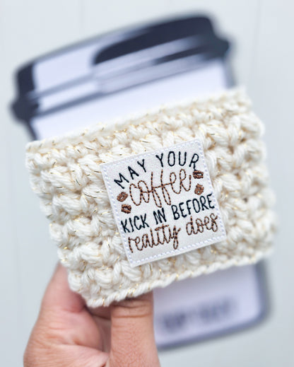 Crochet Coffee Cozy - Coffee Cream
