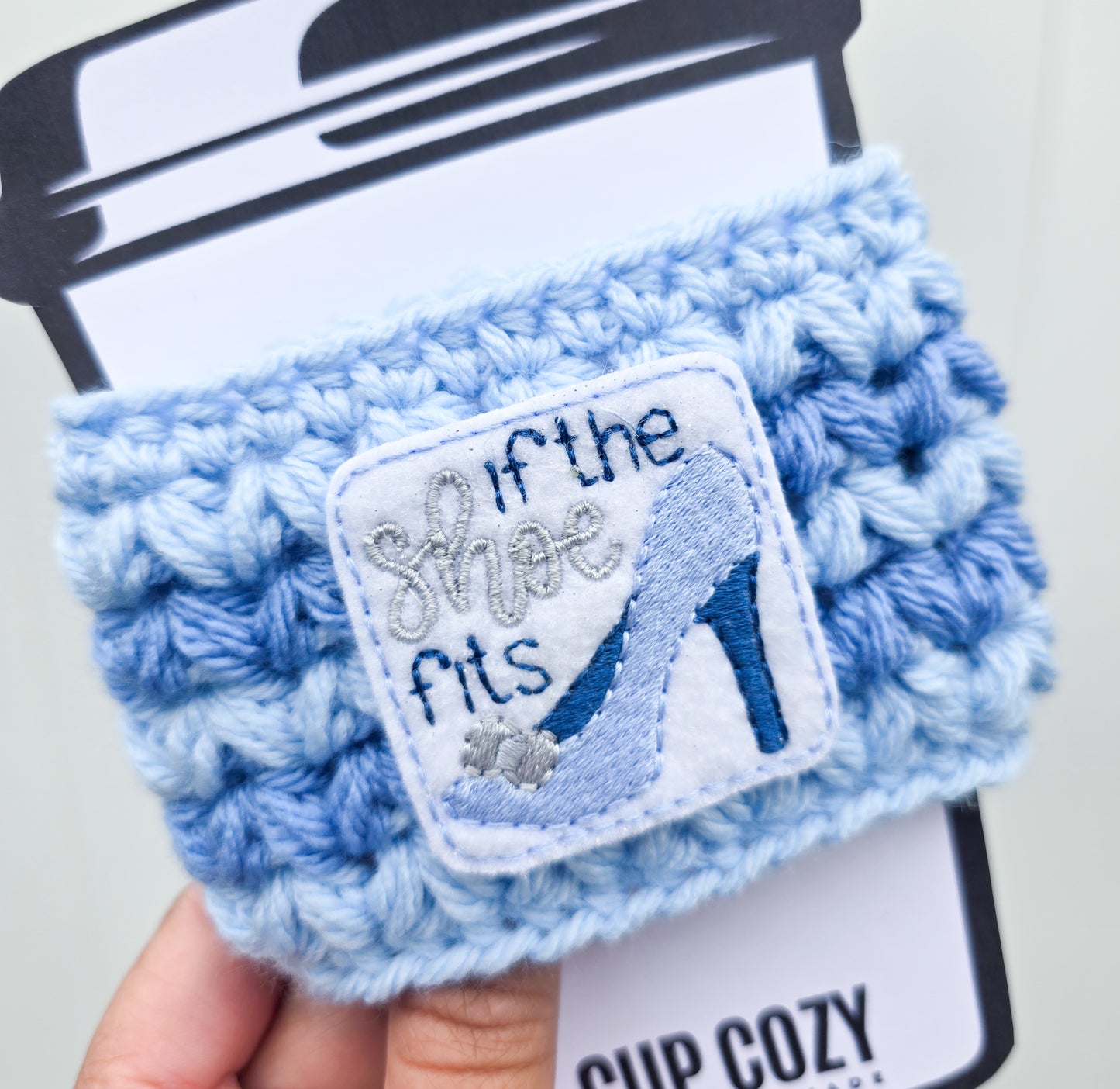 Crochet Coffee Cozy - If The Shoe Fits