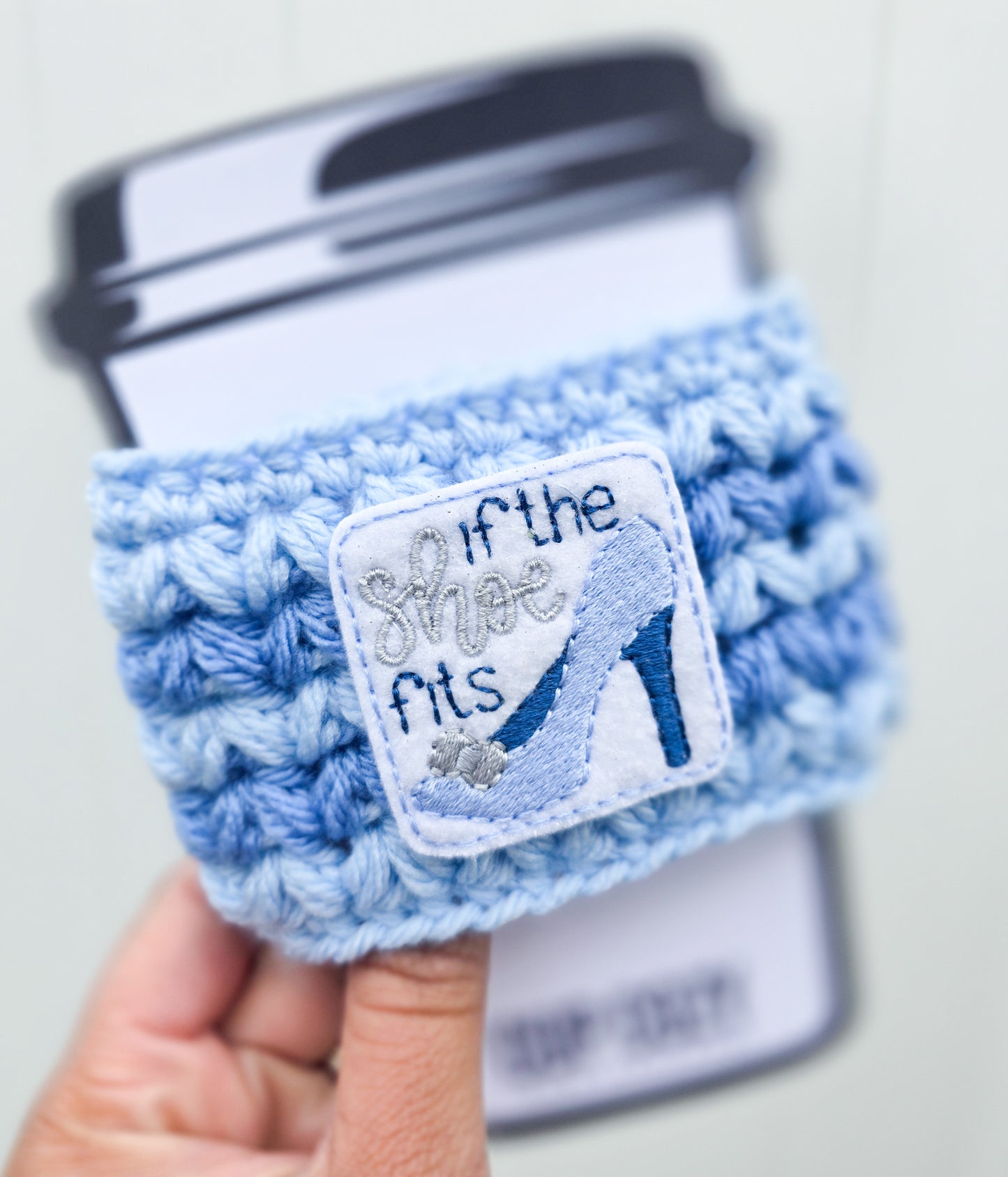 Crochet Coffee Cozy - If The Shoe Fits