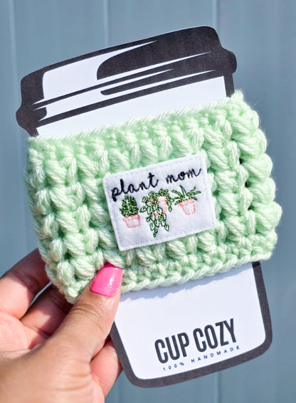 Crochet Coffee Cozy - Plant Mom