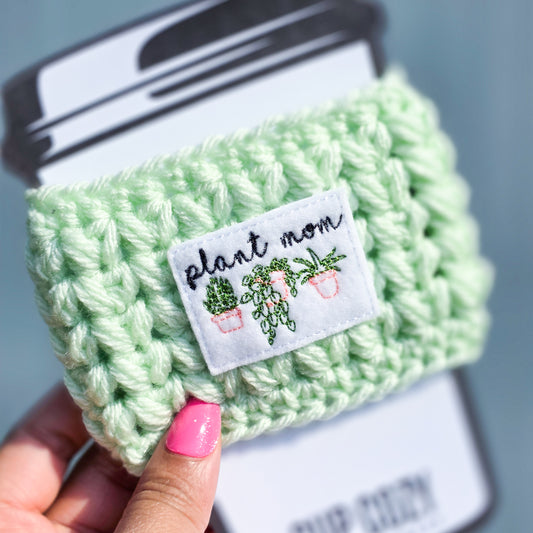 Crochet Coffee Cozy - Plant Mom