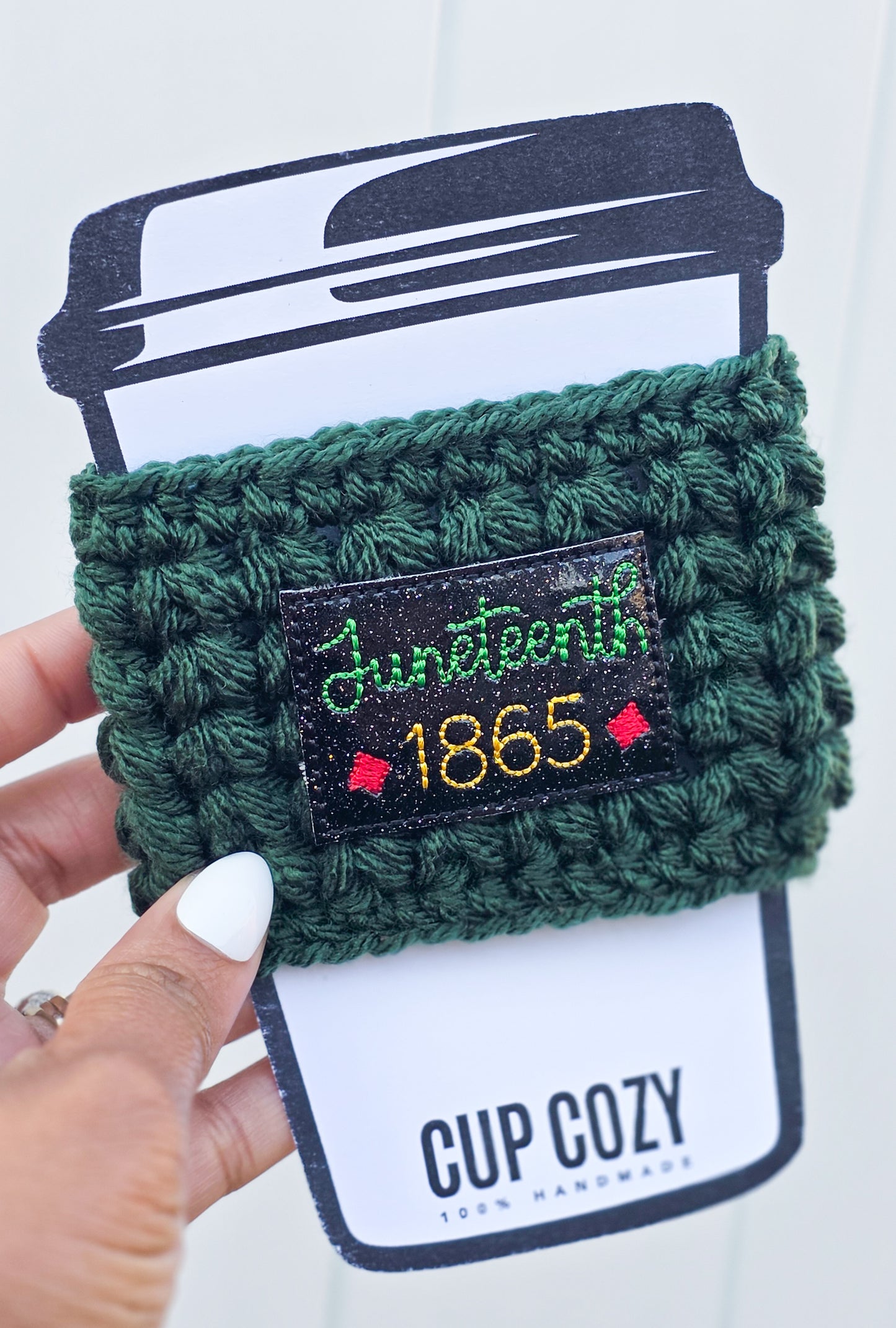 Crochet Coffee Cozy - Juneteenth