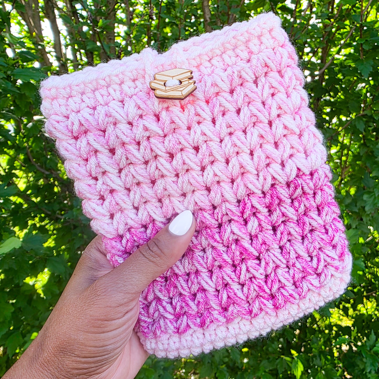 Crochet Kindle Cover/Sleeve - Pink Multi