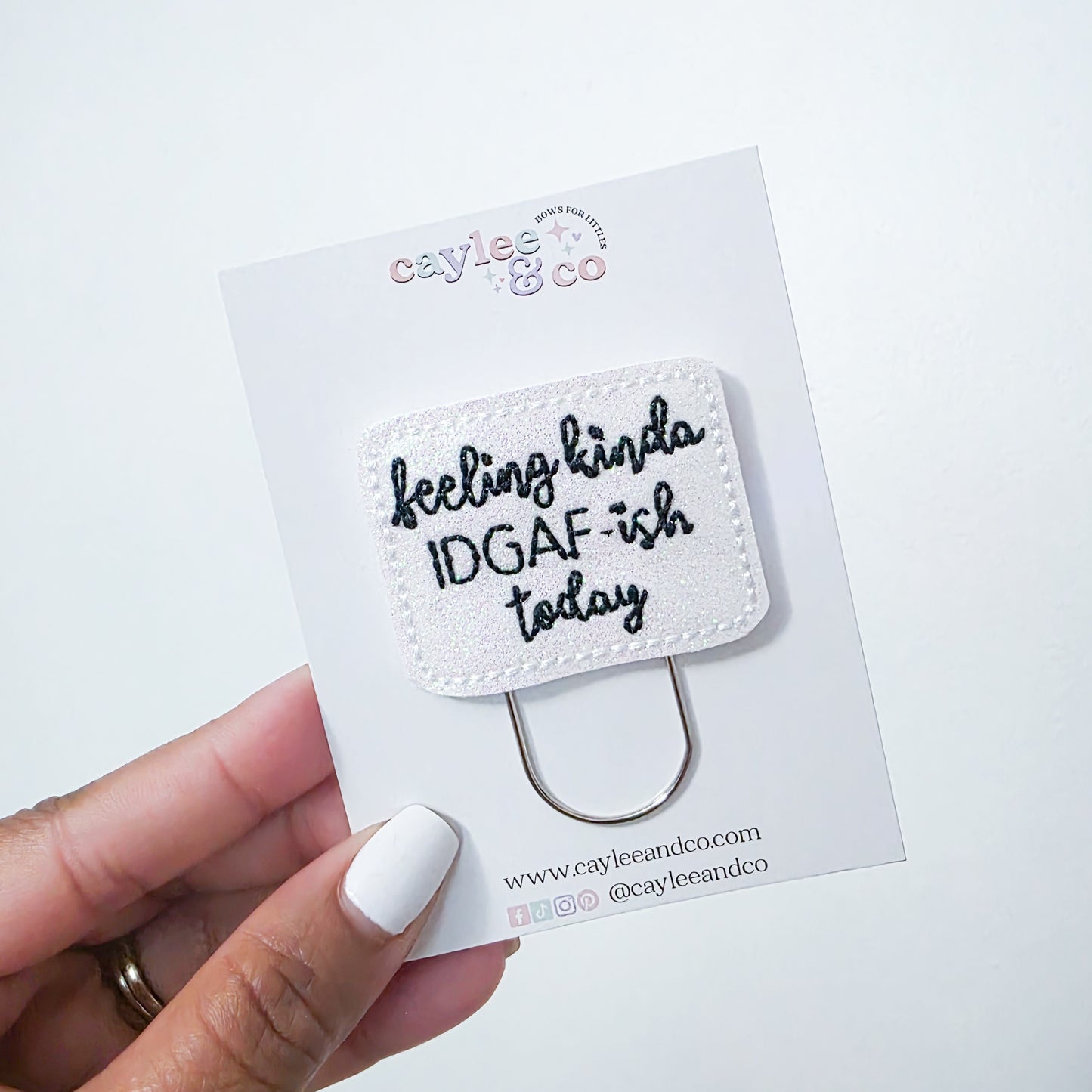 Paperclip Bookmark - IDGAF