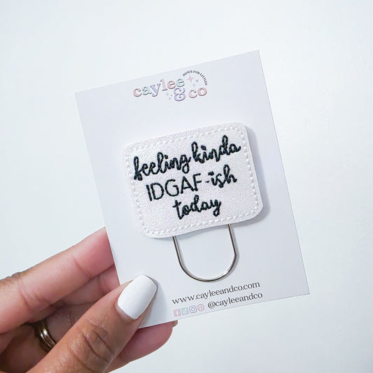Paperclip Bookmark - IDGAF