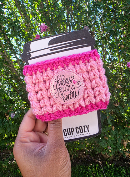 Crochet Coffee Cozy - Bless Your Heart