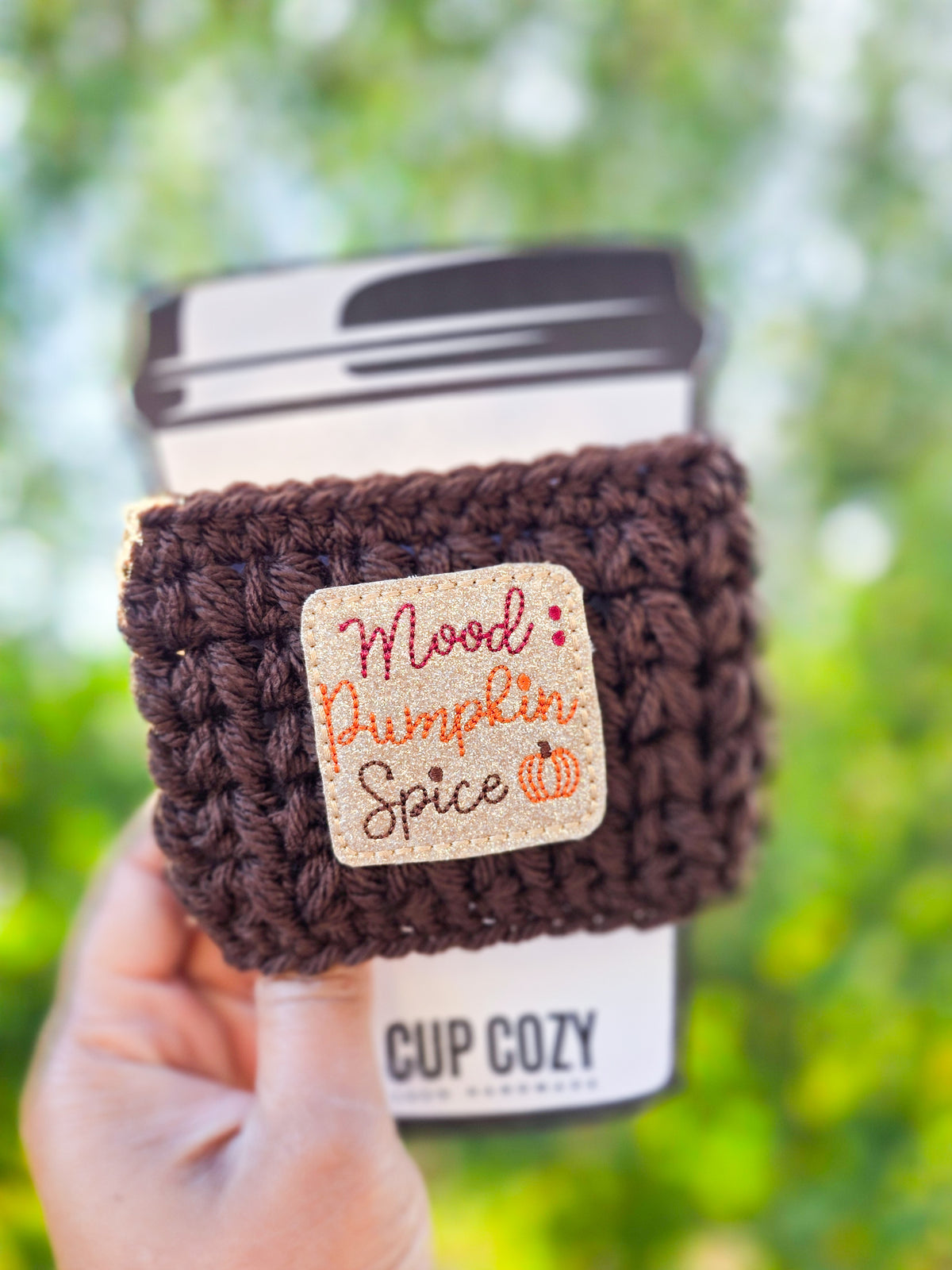 Crochet Coffee Cozy - Pumpkin Spice