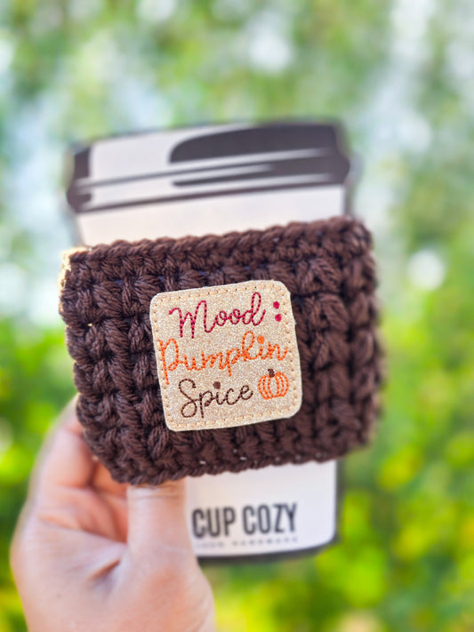 Crochet Coffee Cozy - Pumpkin Spice