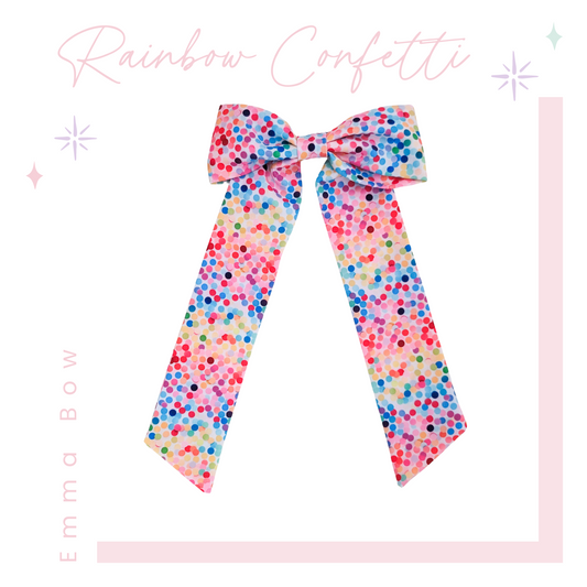Emma - Rainbow Confetti Long Tails