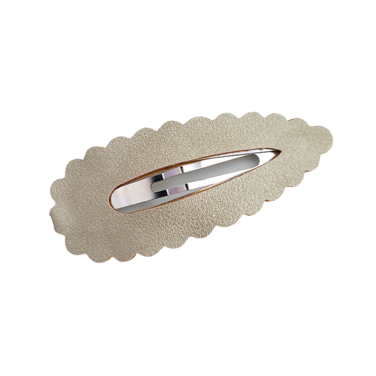 Scallop Snap Clip - Gold Shimmer