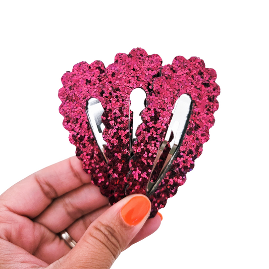 Scallop Snap Clip - Bordeaux